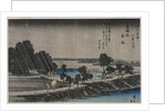 Night Rain at the Azuma Shrine, mid-1830s by Utagawa Hiroshige