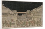 Night Scene, Street of Theatres, late 1700s-early 18002 by Unknown