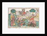 Nüremberg Bible: Manna Falling from Heaven, 1400s by Unknown