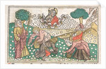 Nüremberg Bible: Manna Falling from Heaven, 1400s by Unknown