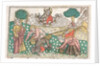 Nüremberg Bible: Manna Falling from Heaven, 1400s by Unknown