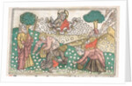 Nüremberg Bible: Manna Falling from Heaven, 1400s by Unknown