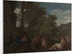 Nymphs and a Satyr, c. 1625-1627 by Nicolas Poussin