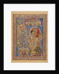 Page from a Kalpa-sutra: Indra paying homage to Mahavira, early 16th century by Unknown
