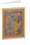 Page from a Kalpa-sutra: Indra paying homage to Mahavira, early 16th century by Unknown