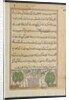 Page from Tales of a Parrot: Eighth night: Landscape with a lotus pool, c. 1560 by Unknown