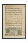 Page from Tales of a Parrot: Eighth night: Landscape with a lotus pool, c. 1560 by Unknown