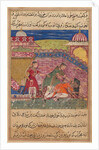Page from Tales of a Parrot: Eighth night: The deceitful wife ejects…, 1558-1560 by Shravana