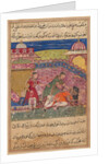 Page from Tales of a Parrot: Eighth night: The deceitful wife ejects…, 1558-1560 by Shravana