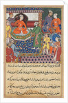 Page from Tales of a Parrot: Eighth night: The handmaiden again pleads…, 1558-1560 by Lalu