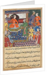Page from Tales of a Parrot: Eighth night: The handmaiden again pleads…, 1558-1560 by Lalu