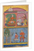 Page from Tales of a Parrot: Eighth night: The handmaiden appeals…, c. 1560 by Tara Chand