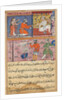 Page from Tales of a Parrot: Eighth night: The prince sent back to the place…, c. 1560 by Unknown