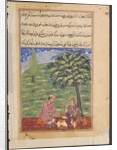 Page from Tales of a Parrot: Eighth night: The unfaithful wife explaining…, c. 1560 by Unknown