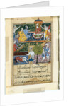 Page from Tales of a Parrot: Eighth night: The young prince is crowned…, 1558-1560 by Suraju