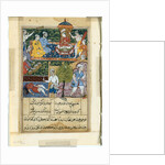 Page from Tales of a Parrot: Eighth night: The young prince is crowned…, 1558-1560 by Suraju