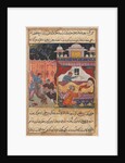 Page from Tales of a Parrot: Fifth night: The monkey slain, his blood…, c. 1560 by Unknown