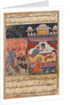 Page from Tales of a Parrot: Fifth night: The monkey slain, his blood…, c. 1560 by Unknown
