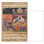 Page from Tales of a Parrot: Fifth night: The monkey slain, his blood…, c. 1560 by Unknown