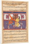Page from Tales of a Parrot: Fiftieth night: The guard spares the life?, c. 1560 by Unknown