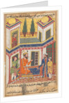 Page from Tales of a Parrot: Fiftieth night: The merchant returns…, c. 1560 by Unknown