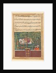 Page from Tales of a Parrot: Fifty-first night: Khulasa, a vizier, sees…, c1560 by Unknown