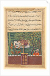 Page from Tales of a Parrot: Fifty-first night: Khulasa, a vizier, sees…, c1560 by Unknown