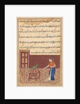 Page from Tales of a Parrot: Fifty-first night: The parrot addresses Khujasta…, c. 156 by Unknown