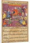 Page from Tales of a Parrot: Fifty-second night: The king gives his daughter…, c. 1560 by Unknown