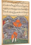 Page from Tales of a Parrot: Forty-fifth night: The Amir slays the snake…, c. 1560 by Unknown