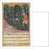 Page from Tales of a Parrot: Forty-first night: The gardener seizes…, c. 1560 by Unknown