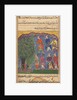 Page from Tales of a Parrot: Sixth night: Seven men disputing possession…, c. 1560 by Unknown