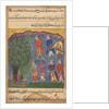 Page from Tales of a Parrot: Sixth night: Seven men disputing possession…, c. 1560 by Unknown