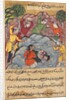 Page from Tales of a Parrot: The Raja?s daughter and her lover stoned…, c. 1560 by Unknown