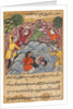 Page from Tales of a Parrot: The Raja?s daughter and her lover stoned…, c. 1560 by Unknown