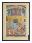 Page from Tales of a Parrot: Third night: The goldsmith and the carpenter…, c. 1560 by Unknown