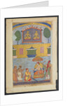 Page from Tales of a Parrot: Third night: The goldsmith and the carpenter…, c. 1560 by Unknown