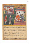 Page from Tales of a Parrot: Third night: The goldsmith judged; the bear cubs…, c. 156 by Unknown