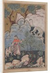 Page from Tales of a Parrot: Thirtieth night: A woman with two children…, c. 1560 by Unknown