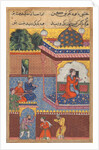 Page from Tales of a Parrot: Thirty-second night: Kaiwan, Latif, and Sharif…, c. 1560 by Unknown