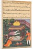 Page from Tales of a Parrot: Thirty-sixth night: Mahrusa kills herself…, c. 1560 by Unknown