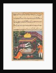 Page from Tales of a Parrot: Thirty-sixth night: Mahrusa kills herself…, c. 1560 by Unknown