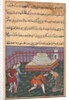 Page from Tales of a Parrot: Thirty-third night: Hearing her declaration of love?, c. 15 by Unknown