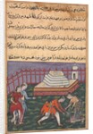 Page from Tales of a Parrot: Thirty-third night: Hearing her declaration of love?, c. 15 by Unknown