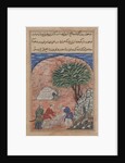 Page from Tales of a Parrot: Twentieth night: The suitors take…, c. 1560 by Unknown