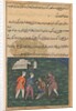 Page from Tales of a Parrot: Twentieth night: The third suitor strikes…, c. 1560 by Unknown