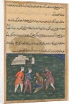 Page from Tales of a Parrot: Twentieth night: The third suitor strikes…, c. 1560 by Unknown