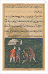 Page from Tales of a Parrot: Twentieth night: The third suitor strikes…, c. 1560 by Unknown