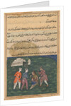 Page from Tales of a Parrot: Twentieth night: The third suitor strikes…, c. 1560 by Unknown