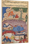 Page from Tales of a Parrot: Twenty-fourth night: Habbaza meets Bashir?, c. 1560 by Unknown